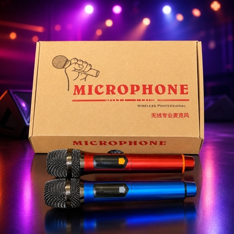 BỘ MICRO KARAOKE KHÔNG DÂY ĐA NĂNG HUANGSHI TV-2200