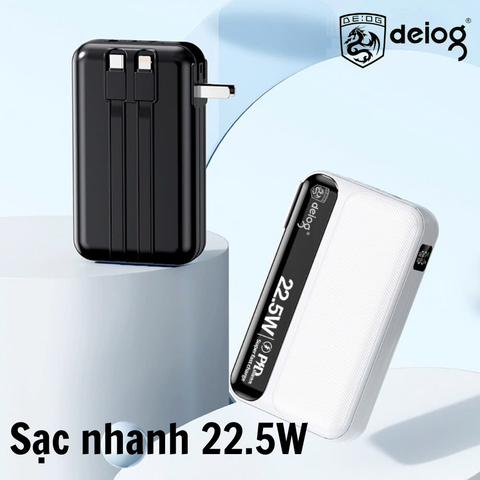 PIN SẠC DỰ PHÒNG CHÍNH HÃNG DEIOG DY-101 20.000MAH SẠC NHANH 22.5W