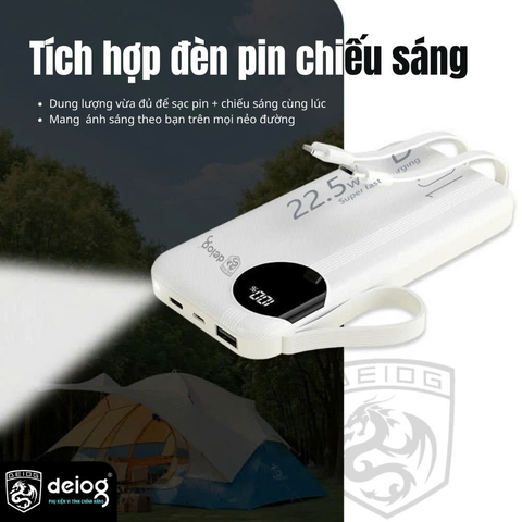 PIN SẠC DỰ PHÒNG CHÍNH HÃNG DEIOG DY-102 10.000MAH SẠC NHANH 22.5W