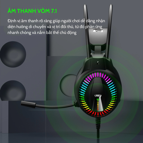 TAI NGHE VI TÍNH CHÍNH HÃNG DEIOG X10 LED RGB USB 7.1