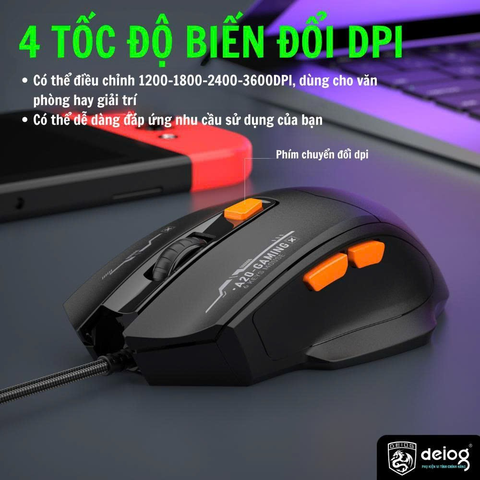CHUỘT CÓ DÂY CHÍNH HÃNG DEIOG A20