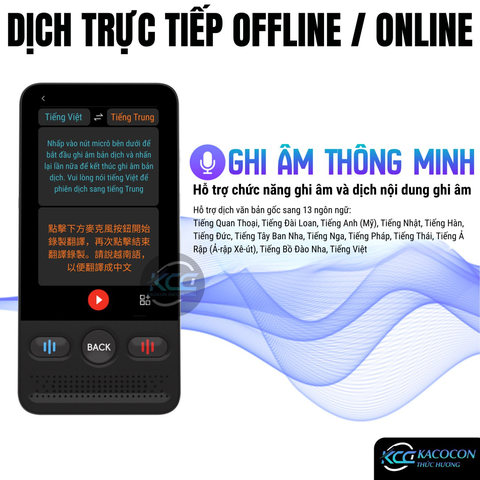MÁY PHIÊN DỊCH THÔNG MINH AI TRANSLATOR T13