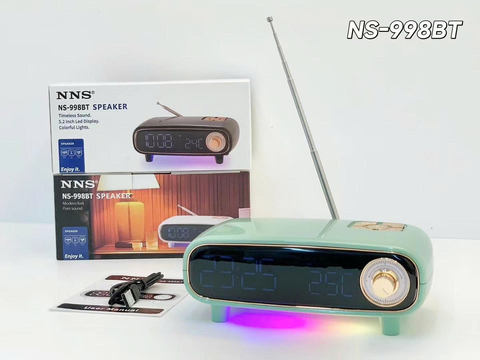 LOA BLUETOOTH KIÊM ĐÀI FM NS-998BT LED RGB