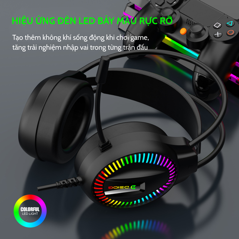 TAI NGHE VI TÍNH CHÍNH HÃNG DEIOG X10 LED RGB USB 7.1