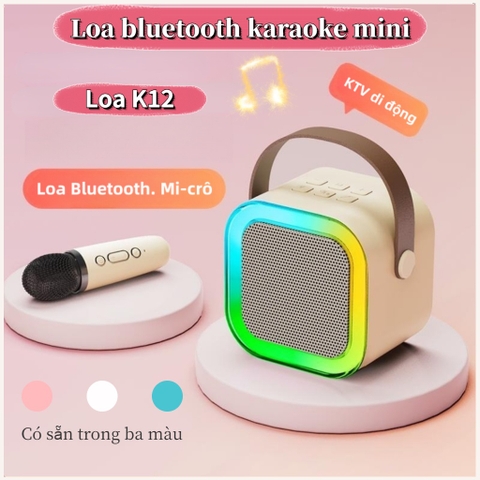 LOA KARAOKE BLUETOOTH MINI K12 LED RGB