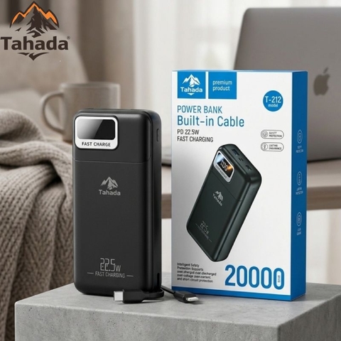 PIN SẠC DỰ PHÒNG KHÔNG DÂY CHÍNH HÃNG TAHADA T-212 20.000MAH SẠC NHANH 22.5W