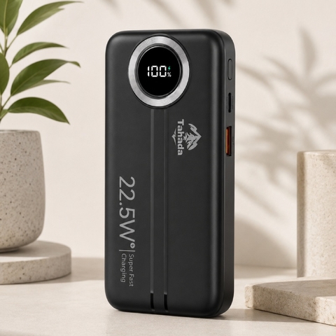 PIN SẠC DỰ PHÒNG KÈM DÂY SẠC,CHÍNH HÃNG TAHADA T-211 20.000MAH SẠC NHANH 22.5W
