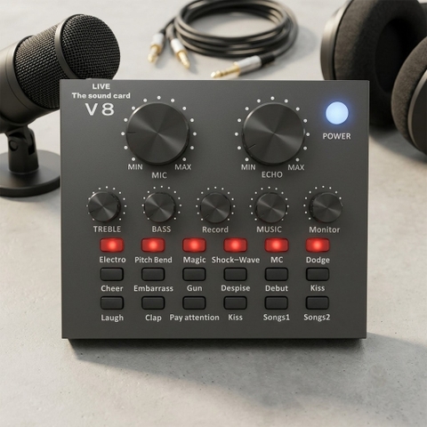 SOUNDCARD THU ÂM LIVESTREAM V8