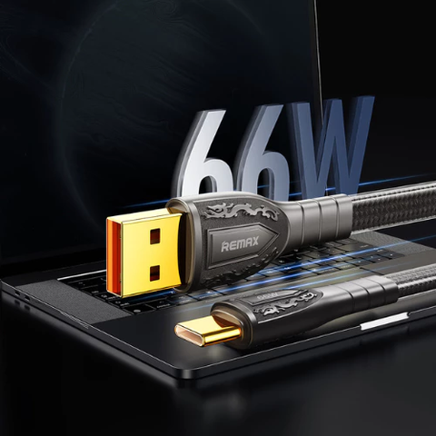 Cáp Sạc Nhanh Remax RC-C167 Cổng USB Ra Type C 66W 1.2m