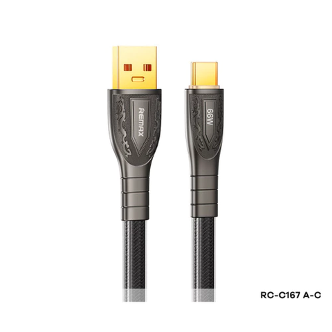 Cáp Sạc Nhanh Remax RC-C167 Cổng USB Ra Type C 66W 1.2m