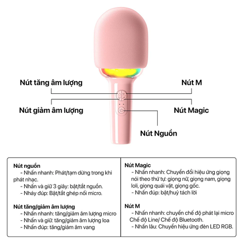 MIC KARAOKE BLUETOOTH LECOO MCS360 CHÍNH HÃNG