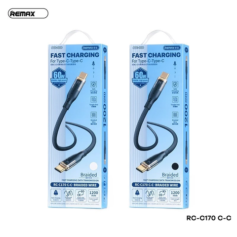 Cáp Sạc Nhanh Remax RC-C170 Type C To Type C PD 60W