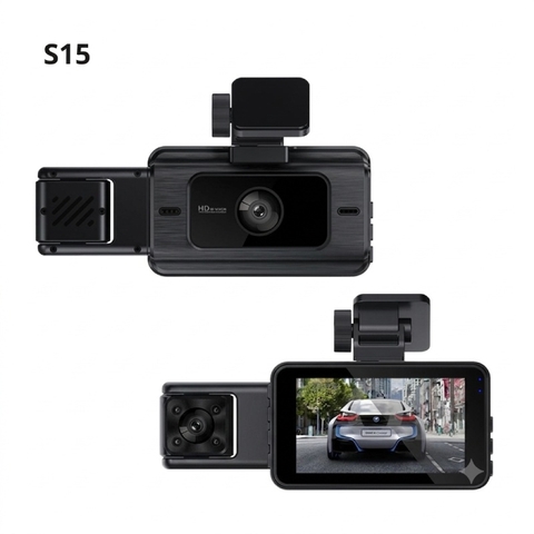 CAMERA HÀNH TRÌNH Ô TÔ WIFI S15 (3-INCH) 3 ỐNG KÍNH HD 1080P