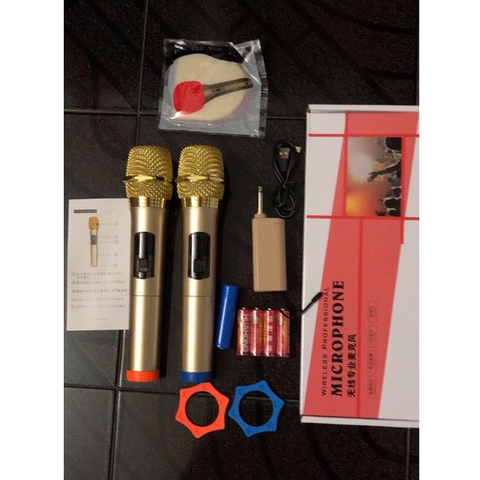 BỘ MICRO KARAOKE KHÔNG DÂY ĐA NĂNG HUANGSHI TV-2000 GIÁ SỈ