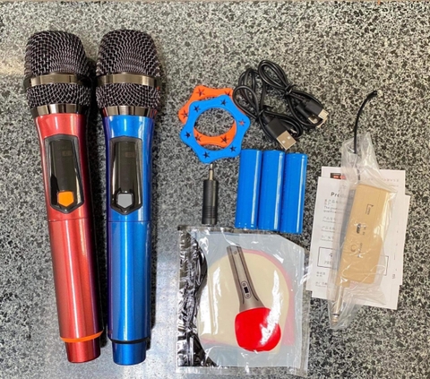 BỘ MICRO KARAOKE KHÔNG DÂY ĐA NĂNG HUANGSHI TV-2200 GIÁ SỈ