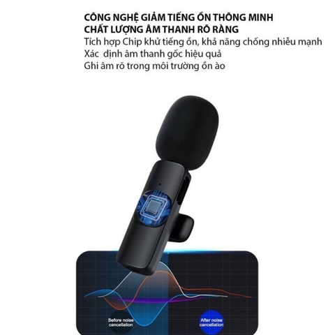 MIC THU ÂM KHÔNG DÂY K9 CHUI IPHONE GIÁ SỈ