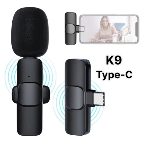 MIC THU ÂM KHÔNG DÂY K9 CHUI TYPE-C (1 MIC) GIÁ SỈ