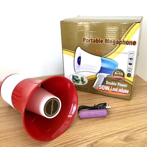 LOA PHÓNG THANH MEGAPHONE 50W CÓ BLUETOOTH