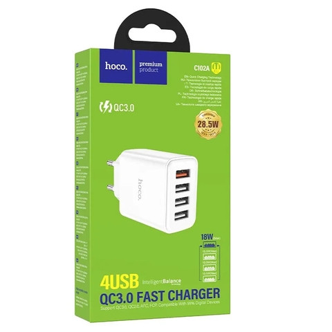 CÓC SẠC HOCO 4 CỔNG C102A