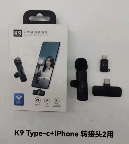 MIC THU ÂM K9 TYPE-C + IPHONE LIVESTREAM