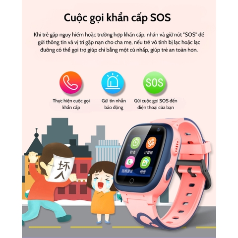ĐỒNG HỒ TRẺ EM THÔNG MINH Q12S, VIDEO CALL, ĐỊNH VỊ GPS, SIM 2G GIÁ SỈ