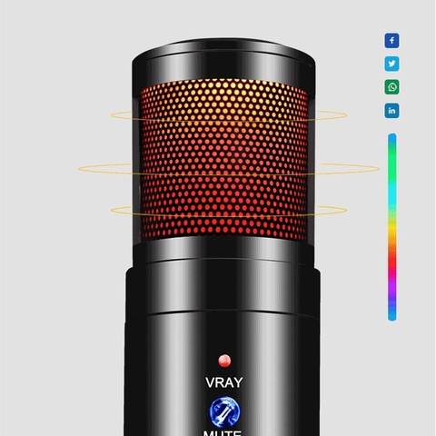 MIC THU ÂM LIVETREAMS MU900 LED RGB GIÁ SỈ