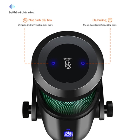 MIC THU ÂM LIVETREAMS MU900 LED RGB GIÁ SỈ