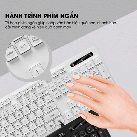 COMBO PHÍM CHUỘT CÓ DÂY CHÍNH HÃNG DEIOG DY-912 (ĐEN)