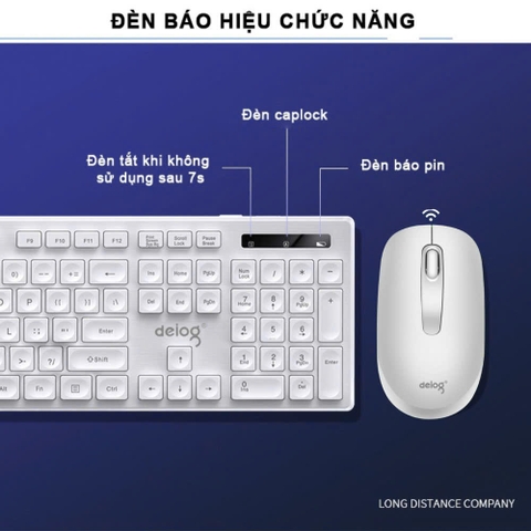 COMBO PHÍM CHUỘT KHÔNG DÂY CHÍNH HÃNG DEIOG V31 2.4G (ĐEN)