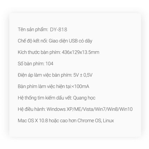 COMBO PHÍM CHUỘT CÓ DÂY CHÍNH HÃNG DEIOG DY-818