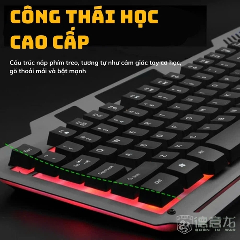 COMBO PHÍM CHUỘT CÓ DÂY CHÍNH HÃNG DEIOG DY-313 LED RGB (TRẮNG)