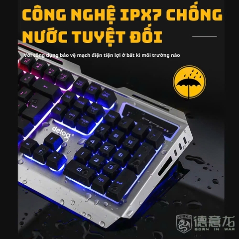 COMBO PHÍM CHUỘT CÓ DÂY CHÍNH HÃNG DEIOG DY-313 LED RGB (TRẮNG)