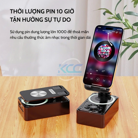 LOA BLUETOOTH KIÊM GIÁ ĐỠ ĐIỆN THOẠI PK-01 XOAY 360 ĐỘ
