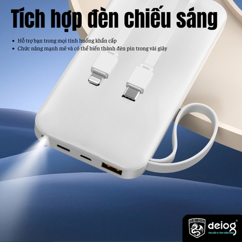 PIN SẠC DỰ PHÒNG CHÍNH HÃNG DEIOG DY-104 10.000MAH SẠC NHANH 22.5W