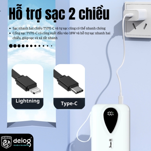 PIN SẠC DỰ PHÒNG CHÍNH HÃNG DEIOG DY-104 10.000MAH SẠC NHANH 22.5W