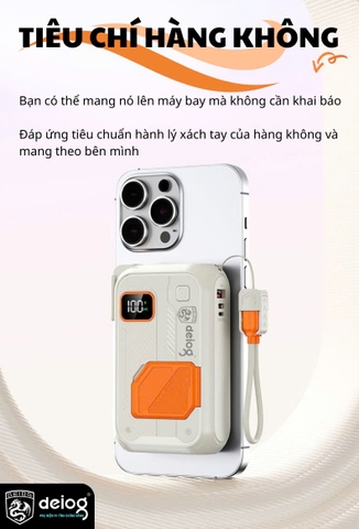 PIN SẠC DỰ PHÒNG KHÔNG DÂY CHÍNH HÃNG DEIOG DY-208 20.000MAH SẠC NHANH 22.5W