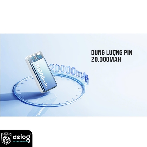 PIN SẠC DỰ PHÒNG CHÍNH HÃNG DEIOG DY-203 20.000MAH SẠC NHANH 22.5W