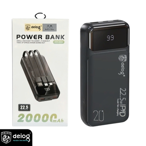 PIN SẠC DỰ PHÒNG CHÍNH HÃNG DEIOG DY-203 20.000MAH SẠC NHANH 22.5W