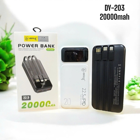 PIN SẠC DỰ PHÒNG CHÍNH HÃNG DEIOG DY-203 20.000MAH SẠC NHANH 22.5W