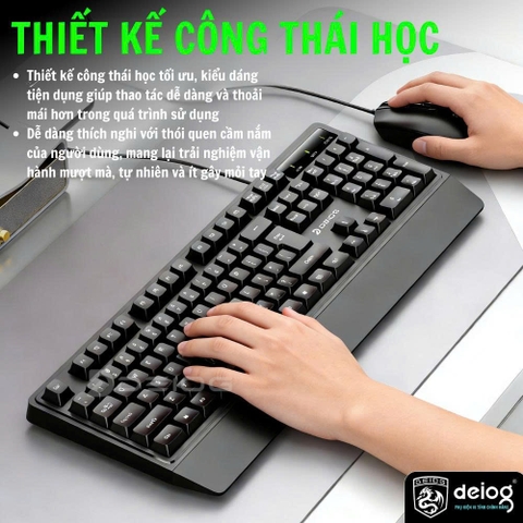 COMBO PHÍM CHUỘT CÓ DÂY CHÍNH HÃNG DEIOG DY-816