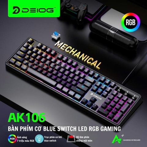 BÀN PHÍM CƠ CÓ DÂY CHÍNH HÃNG DEIOG AK-106