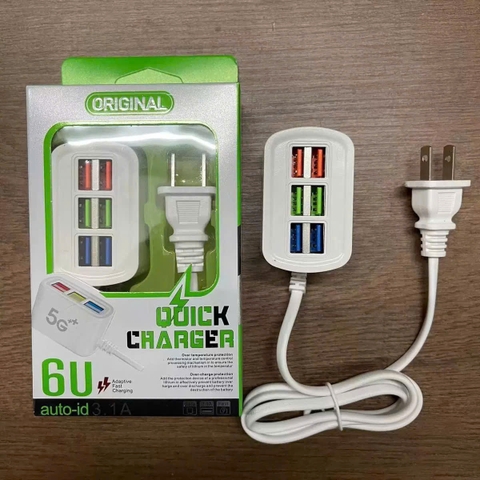 HUB CHUYỂN CỔNG USB ĐA NĂNG 6IN1 5G 3.1A (MODEL 6U)
