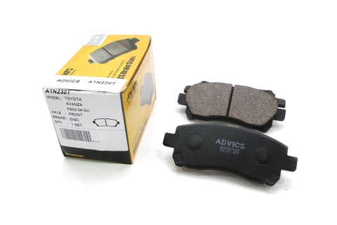 A1N230T - Bố Thắng - Má Phanh TRƯỚC Suzuki APV VN 1.6 06-13 CARRY PRO 1.6 11- Toyota AVANZA 1.3 15- AVANZA 1.5 06-11 ADVICS - Japan