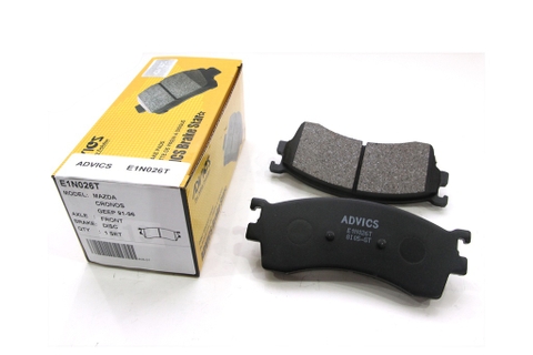 E1N026T - Bố Thắng - Má Phanh TRƯỚC Mazda 626 2.0 2.5 91-98 Mazda 626 VN 2.0 98-03 PREMACY VN 1.8 02-06 ADVICS - Japan