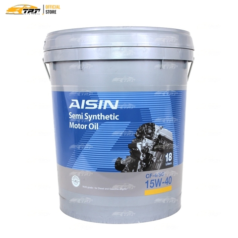 15W-40 CF4/SG Nhớt Động Cơ Semi Synthetic Formula ECSF15418PL [18 Lít] AISIN - Japan