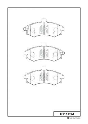 D11142M Bố Thắng - Má Phanh TRƯỚC Hyundai LAVITA 1.6 01-06 MATRIX 1.6 06-10 MK Kashiyama - Japan