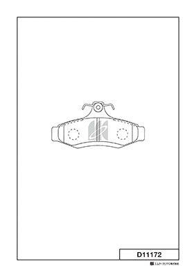 D11172 Bố Thắng - Má Phanh SAU DW LEGANZA 98-04 NUBIRA 1.6 2.0 98-04 MATIZ 0.8 98-04 MK Kashiyama - Japan