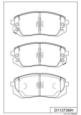 D11373MH Bố Thắng - Má Phanh TRƯỚC Hyundai KONA 1.6 18-21 Kia OPTIMA 2.0 2.4 16-21 MK Kashiyama - Japan