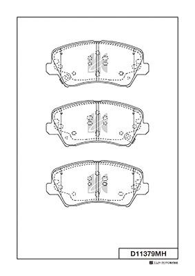 D11379MH Bố Thắng - Má Phanh SAU Kia CERATO 1.6 2.0 16-18 MK Kashiyama - Japan