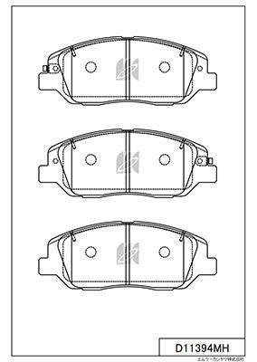 D11394MH Bố Thắng - Má Phanh TRƯỚC Hyundai SANTAFE 2.2 - 2.4 16-18 MK Kashiyama - Japan